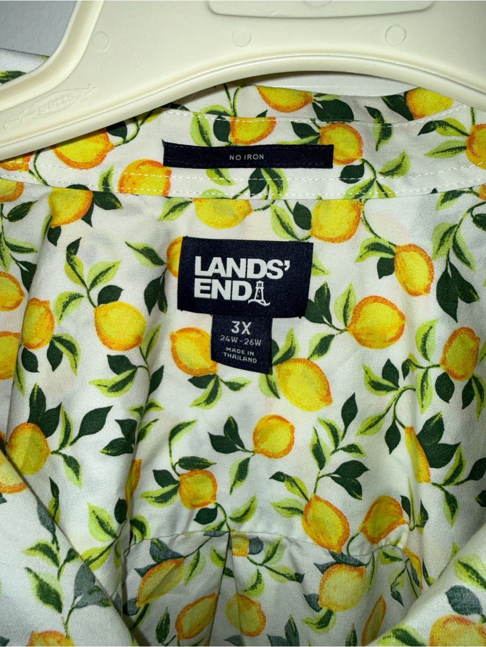 Lands' End Yellow Lemon Print Blouse - Picture 5 of 6